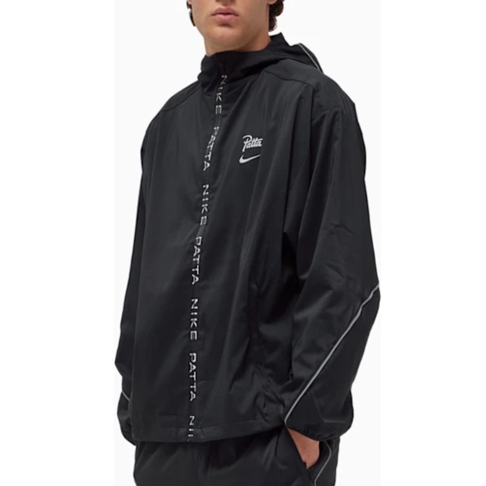 Black Men's‎ Lightweight Hooded Nike x Patta Running Team Full-Zip Jacket